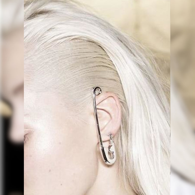 Large 1977 Punk Style Safety Pin Earrings PurePunkRock