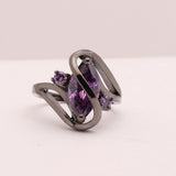 Black Cubic Zircona Ring