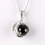 Dragon Claw Titanium Covered Stone/Crystal Pendant