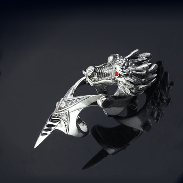 Vintage Style Dragon Knuckle Ring for Men and Women.