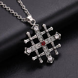 Medieval/Knight Cross Pendant. Rope or chain necklace.