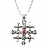 Medieval/Knight Cross Pendant. Rope or chain necklace.