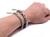 Stainless Steel Byzantine Chain Bracelet