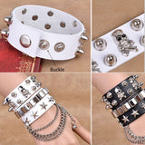 Punk Multilayered Rivet Cuff Bracelet