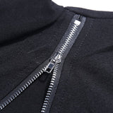 Punk Gothic Sexy Long Sleeved Top with Zippers