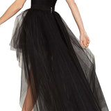 Gothic Punk Tull Maxi Skirt