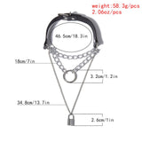 Multilayered Punk Rock Chain Necklace