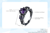 Gothic Vintage Ring with Cubic Zirconia Stone