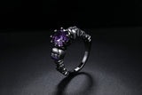 Gothic Vintage Ring with Cubic Zirconia Stone