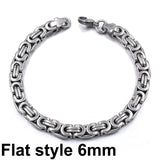 Stainless Steel Byzantine Chain Bracelet
