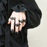 Black Gothic Bat Ring - 10% off if Buy 3