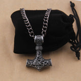 Thor's Hammer Viking Pendant Necklace