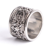 Vintage Pagan Ring with Engraved Pattern.