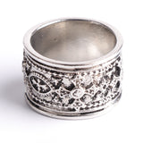 Vintage Pagan Ring with Engraved Pattern.