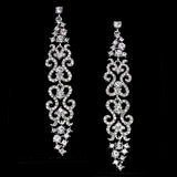 Romantic Goth Rhinestone Long Drop Earrings