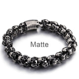 Gothic Punk Skull Bracelet for Men