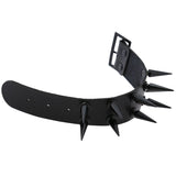 Super Spiked Gothic Faux Leather Punk Bracelet.