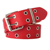 Street Punk Faux Leather Hollow Metal Rings