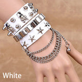 Punk Multilayered Rivet Cuff Bracelet