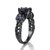 Gothic Vintage Ring with Cubic Zirconia Stone