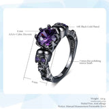 Gothic Vintage Ring with Cubic Zirconia Stone