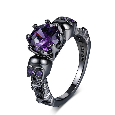 Gothic Vintage Ring with Cubic Zirconia Stone