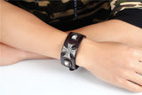 Street Punk Cuff Bracelet with Knight's Templar Cross