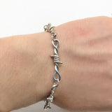 Sleek Metal Barb Wire Bracelet.