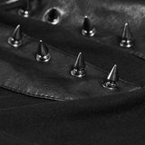 Goth Punk/Steampunk Black Top with high turtle neck and Studs