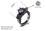 Gothic Vintage Ring with Cubic Zirconia Stone