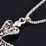 Vintage Large Cross Pendant with Long Chain