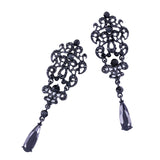 Gothic Victorian Earrings with Rhinestone
