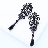 Gothic Victorian Earrings with Rhinestone