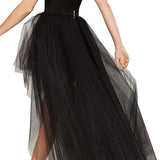 Gothic Punk Tull Maxi Skirt