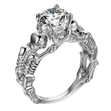Gothic Feminine Skull Skeleton Ring