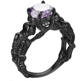 Gothic Feminine Skull Skeleton Ring