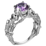 Gothic Feminine Skull Skeleton Ring