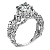 Gothic Feminine Skull Skeleton Ring