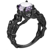Gothic Feminine Skull Skeleton Ring
