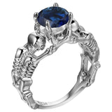 Gothic Feminine Skull Skeleton Ring