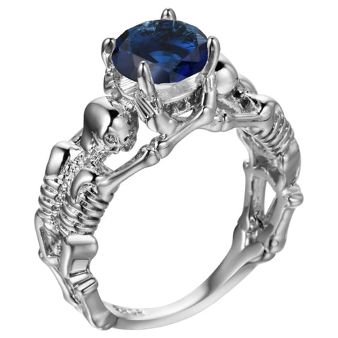 Gothic Feminine Skull Skeleton Ring