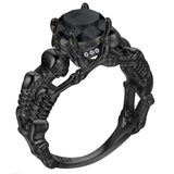 Gothic Feminine Skull Skeleton Ring