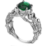Gothic Feminine Skull Skeleton Ring