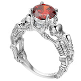 Gothic Feminine Skull Skeleton Ring