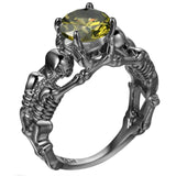 Gothic Feminine Skull Skeleton Ring