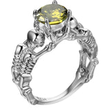 Gothic Feminine Skull Skeleton Ring