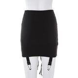 Gothic Punk Lace Up Mini Skirt