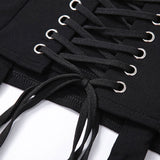 Gothic Punk Lace Up Mini Skirt