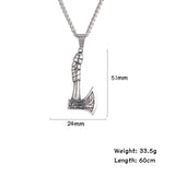 Viking Double Axe Necklace or Single Axe of Stainless Steel