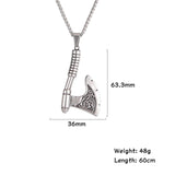 Viking Double Axe Necklace or Single Axe of Stainless Steel